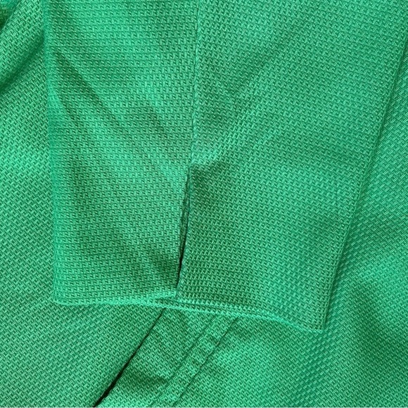 DIALOGUE Textured Green Jacket sz 3X Lined 3/4 Sleeve Pockets Relaxed Spring - Picture 7 of 9